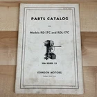 Johnson Sea Horse 25 Repair Part Catalog Model RD-17C & RDL-17C 1955 50S Oem Used. Price: $14.50.