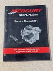 Mercury Mercruiser #41 Service Manual Tks Carburetors Supplement 90-866202 2004 Used. Price: $20.00.