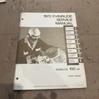1972 Omc Evinrude Service Manual Starflite 100 Hp #4821 Used. Price: $20.00.