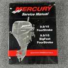 Mercury 9.9/15 Bigfoot Fourstroke Factory Service Manual P/n 90-856159R02 Used. Price: $20.00.
