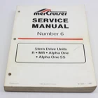 Mercruiser Number #6 Service Manual Sterndrive Mr Alpha 90-12934--1 Used. Price: $44.22.