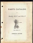 1955 Johnson Sea Horse 25HP Outboard Motor Parts Manual /RD-17 /RDL-17 376398 Used. Price: $16.99.