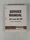 Force Outboards Service Manual 40 And 50 Hp 1992 1993 (90-823266 694) Used. Price: $44.95.
