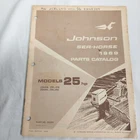 1969 Johnson Omc 25 Hp Parts Catalog Sea-horse P/n 383869 Vintage 14 Pages Used. Price: $12.97.