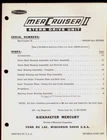 1967 Mercury Stern Drive Inboard Mercruiser Ii Engine Parts Manual / Original Used. Price: $24.99.