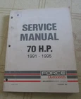 1991-1995 Force Outboards 70 Hp Service Shop Manual 90-823266 Used. Price: $23.88.