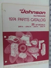 1974 Johnson Sea Horse Parts Catalog Hp Models 25R74, 25RL74, 25E74, 25EL74 Used. Price: $22.19.