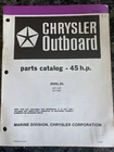 1983 Chrysler Outboard Parts Catalog 45 Hp Boat Engine Manual Ob 3847 Used. Price: $12.50.