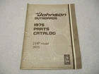 387011 1975 Omc Johnson 2HP Outboard Parts Catalog 2R75 Final Edition Used. Price: $11.85.