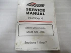 Mercruiser #4 Stern Drive Units Mcm 120-260 Sections 1-7 Service Manual 90-86137 Used. Price: $18.01.