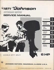 1971 Johnson Outboard Motor Hp JM-7103 Service Manual (637) New. Price: $40.69.