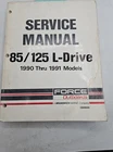 Mercury Force Outboards Service Repair Manual Models 85/125 L-drive 1990 1991 Used. Price: $23.00.