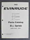 P/n 278444 1963 Evinrude Parts Catalog Hp Sportwin Models 10302E 10303E Clean Used. Price: $13.84.