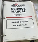 Mercury Mercruiser #7 Service Manual Marine Engines Gm V-6 Cylinder 90-12410 Used. Price: $39.99.