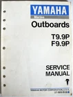 Yamaha T9.9P, F9.9P Engine Service Repair Manual LIT-18616-00-66 Used. Price: $25.99.